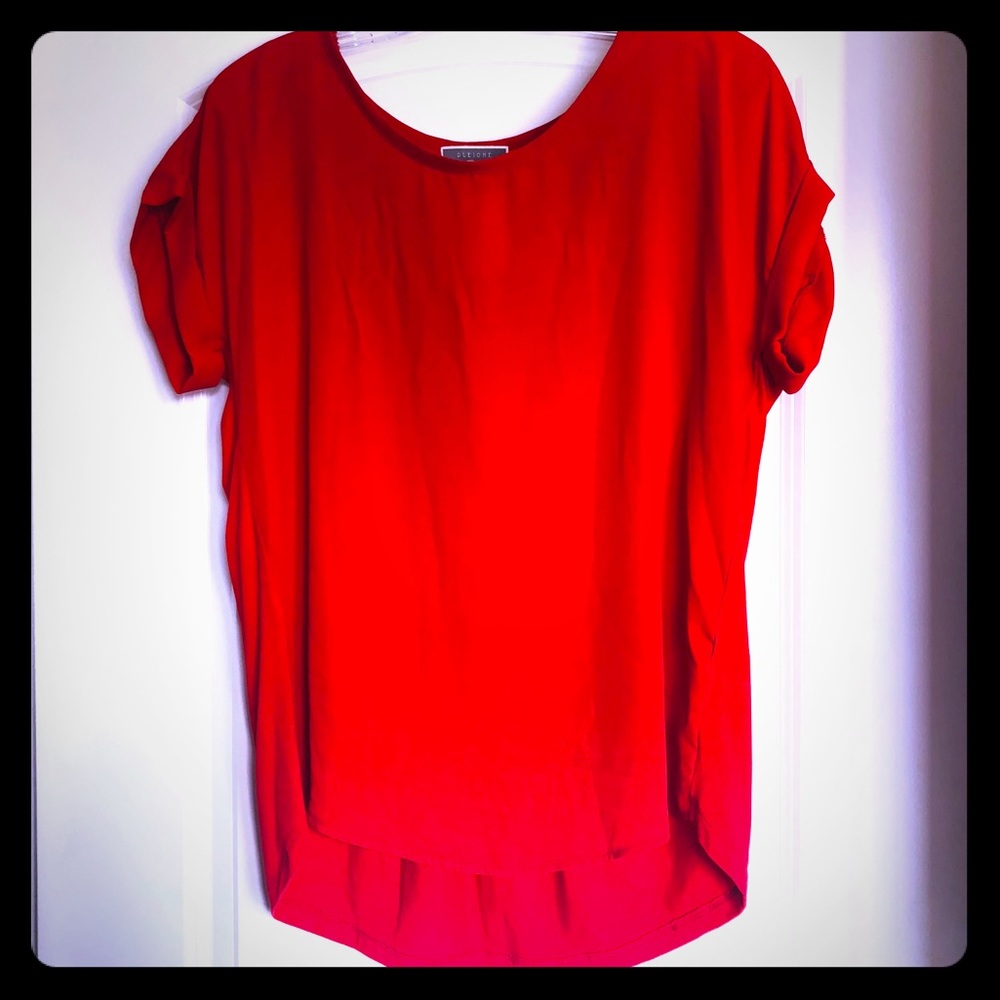Pleione red blouse